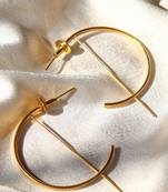 Minimalist gold plated geometric earring