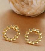 Matte gold plated circle studs