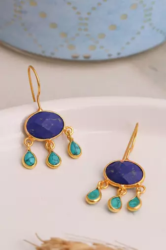 Elegant natural stone drops hook