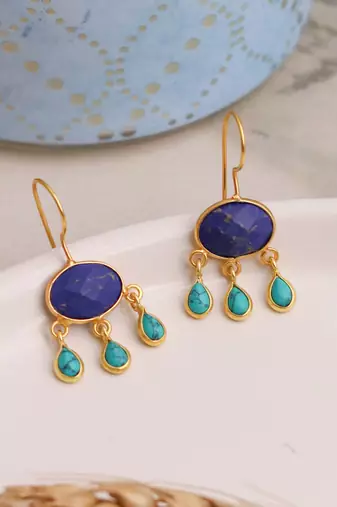 Elegant natural stone drops hook