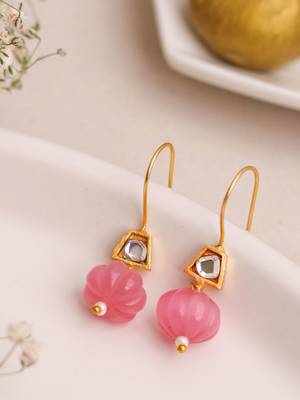 Delight carving drop hook earring 1