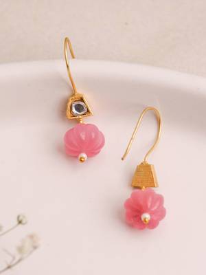 Delight carving drop hook earring 3
