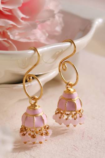 Enamel mini hook jhumki