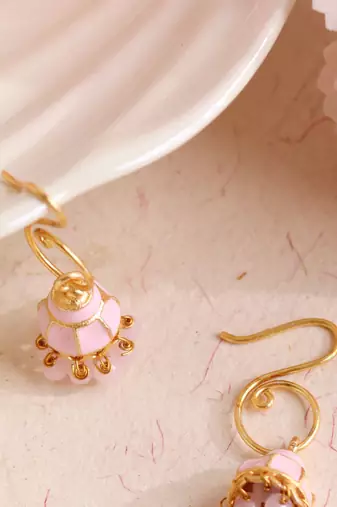 Enamel mini hook jhumki