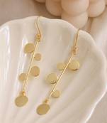 Statement circle hook earrings - gold plated