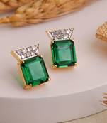 Elegant bottle green studs