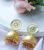 Matte gold plated jali jhumki