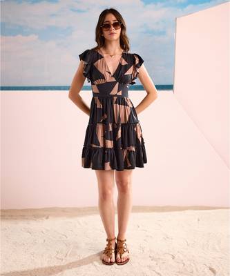 Barcelona ruffle short dress 1