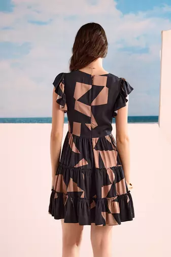 Barcelona ruffle short dress