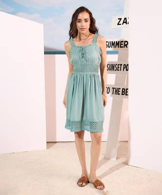 Sage green short dress 1