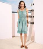 Sage green short dress