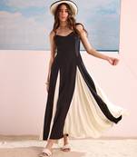Black & ivory maxi dress