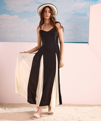 Black & ivory maxi dress 2