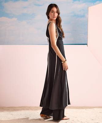 Black & ivory maxi dress 3