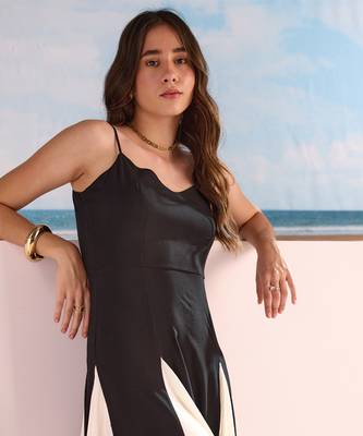 Black & ivory maxi dress 4