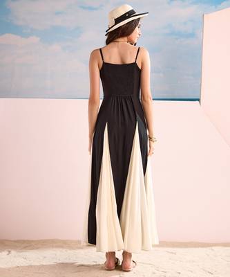Black & ivory maxi dress 5