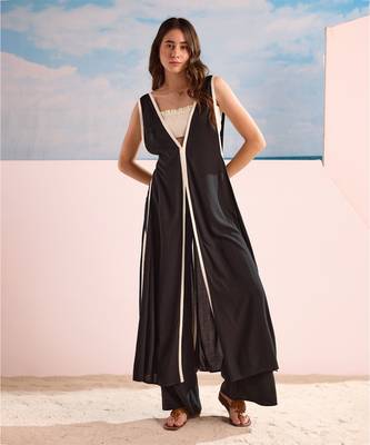 Black & ivory co ord set 1