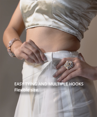 white embroidered net one minute saree 6