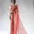 peach plain tissue silk one minute saree