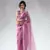 Onion pink plain tissue silk one minute saree with blouse piece
