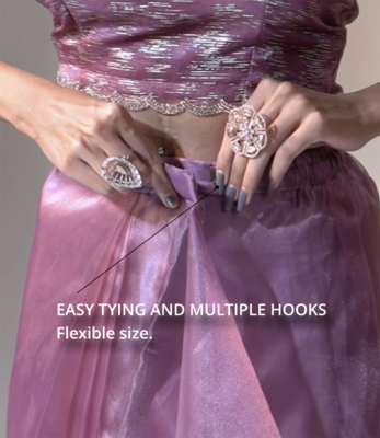 onion pink plain tissue silk one minute saree 6