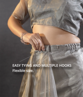 grey woven tissue crush one minute saree 6