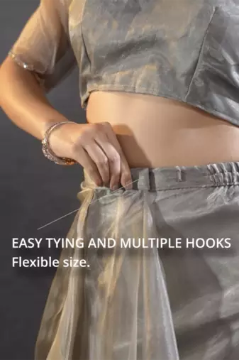 grey woven tissue crush one minute saree