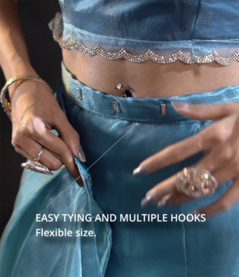 blue woven tissue crush one minute saree 6