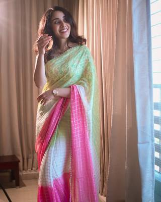 Tri Georgette Party Wear Saree 2