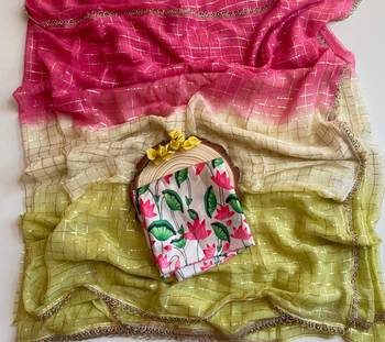 Tri Georgette Party Wear Saree 3