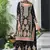 Black chinon silk embroidered designer Palazzo suit