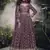 Wine viscose jaquard silk embroidered anarkali suit