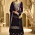 Wine velvet embroidered palazzo suit