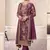 Onion pink chinon silk digital print salwar suit