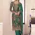 Green chinon silk digital print salwar suit