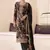 Black chinon silk digital print salwar suit