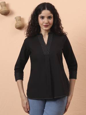 black cotton regular top 1