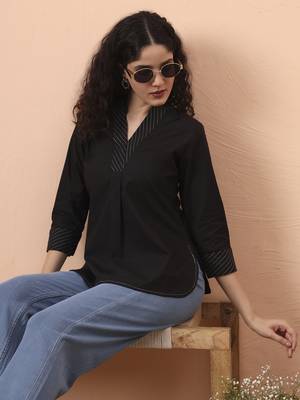 black cotton regular top 5