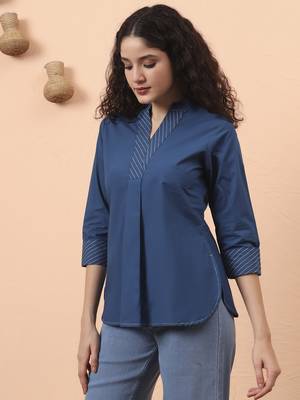 blue cotton regular top 5