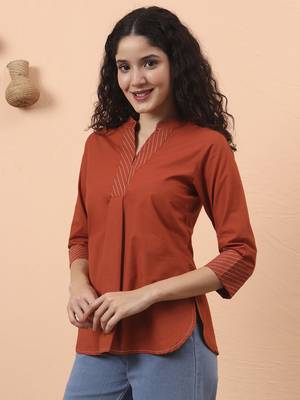 rust cotton regular top 2