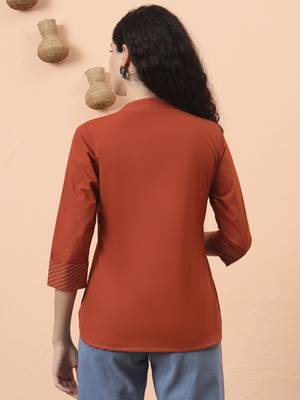 rust cotton regular top 3