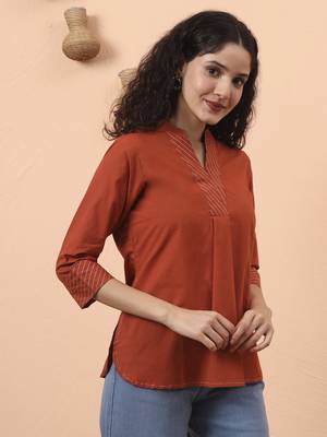 rust cotton regular top 5