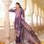 Women purple rayon blend ethnic motifs printed straight kurta trouser with dupatta