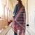 Women blue rayon blend ethnic motifs printed straight kurta trouser with dupatta
