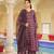 Women pink rayon blend floral printed a-line kurta palazzo with dupatta