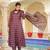 Women pink rayon blend floral printed a-line kurta palazzo with dupatta