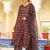 Women red rayon blend floral printed a-line kurta palazzo with dupatta