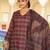 Women red rayon blend floral printed a-line kurta palazzo with dupatta