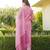 Women pink rayon blend ethnic motifs printed straight kurta trouser with dupatta