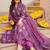 Women pink rayon blend floral printed a-line kurta palazzo with dupatta